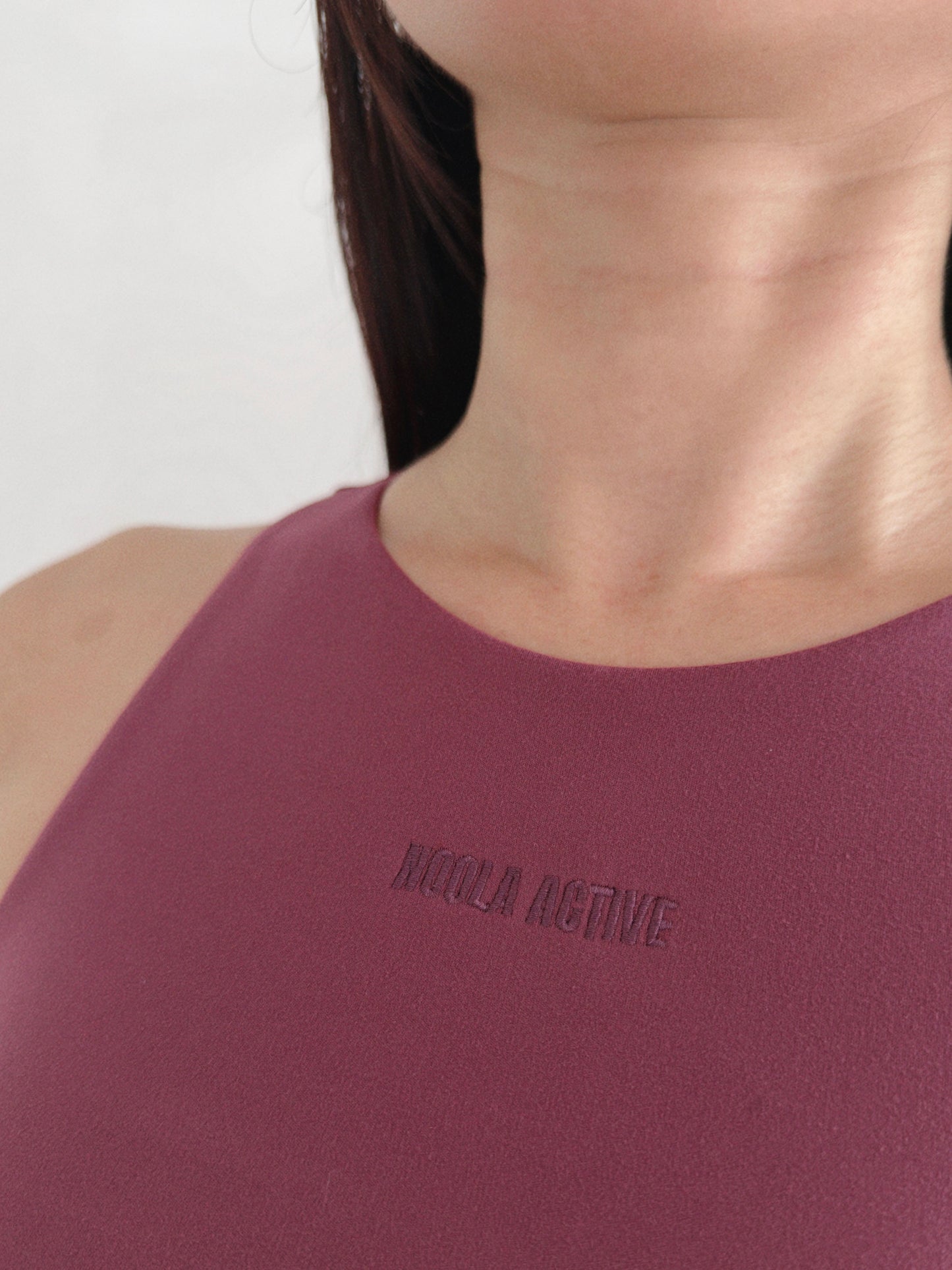 The Halo Open-Back Crop - Red Acai