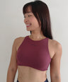 The Halo Open-Back Crop - Red Acai