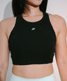 The Halo Ribbed Crop - Overcast