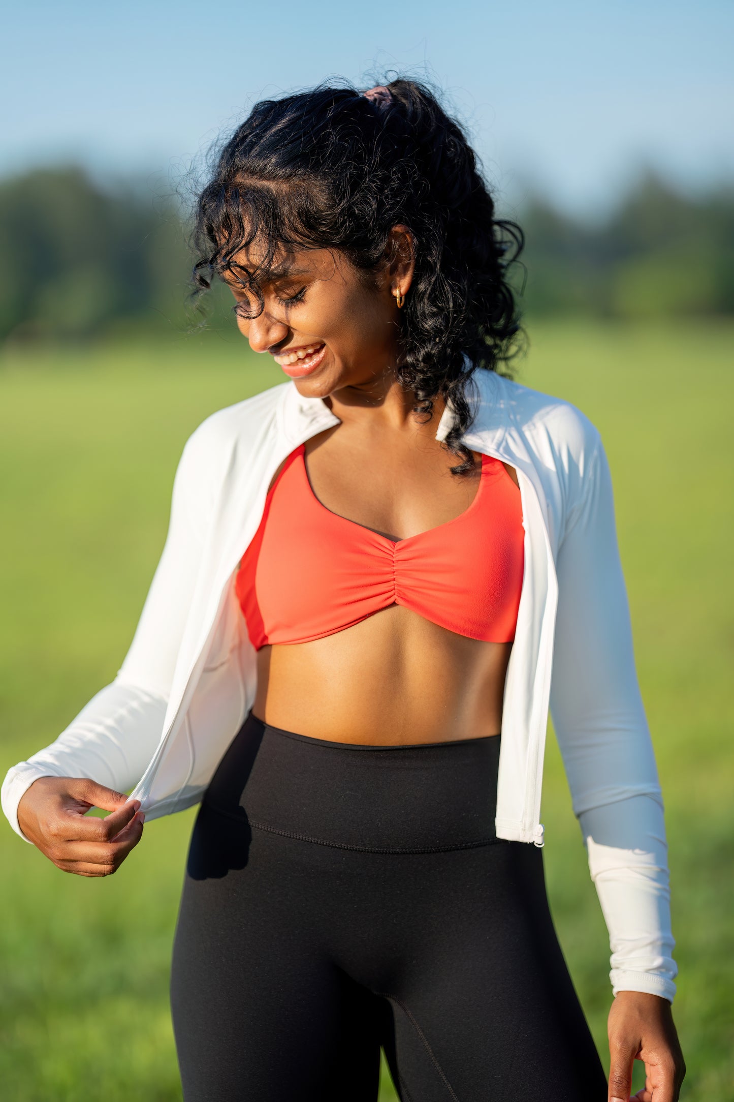 365 Ruched Sports Bra - Candy Red