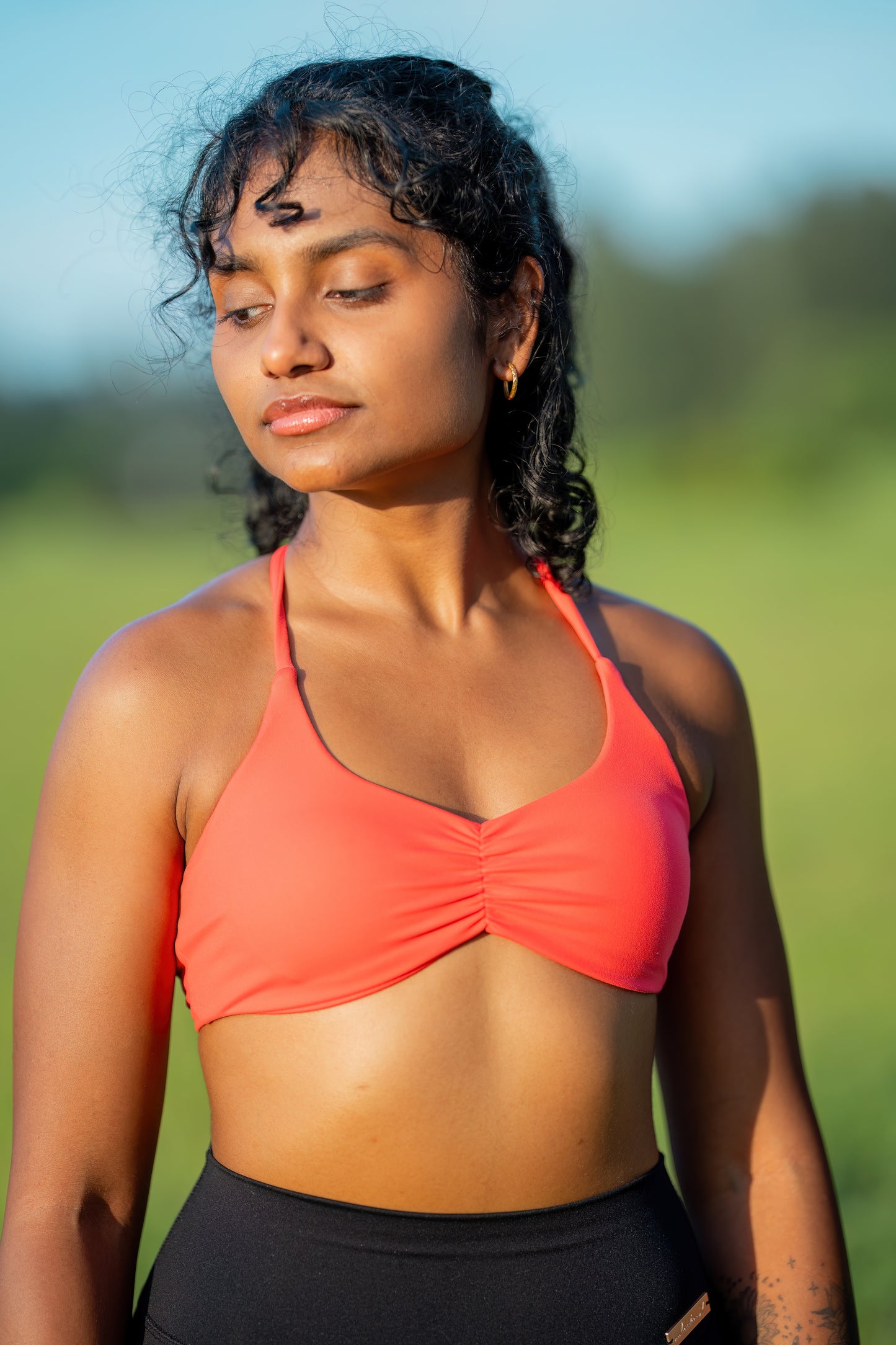 365 Ruched Sports Bra - Candy Red