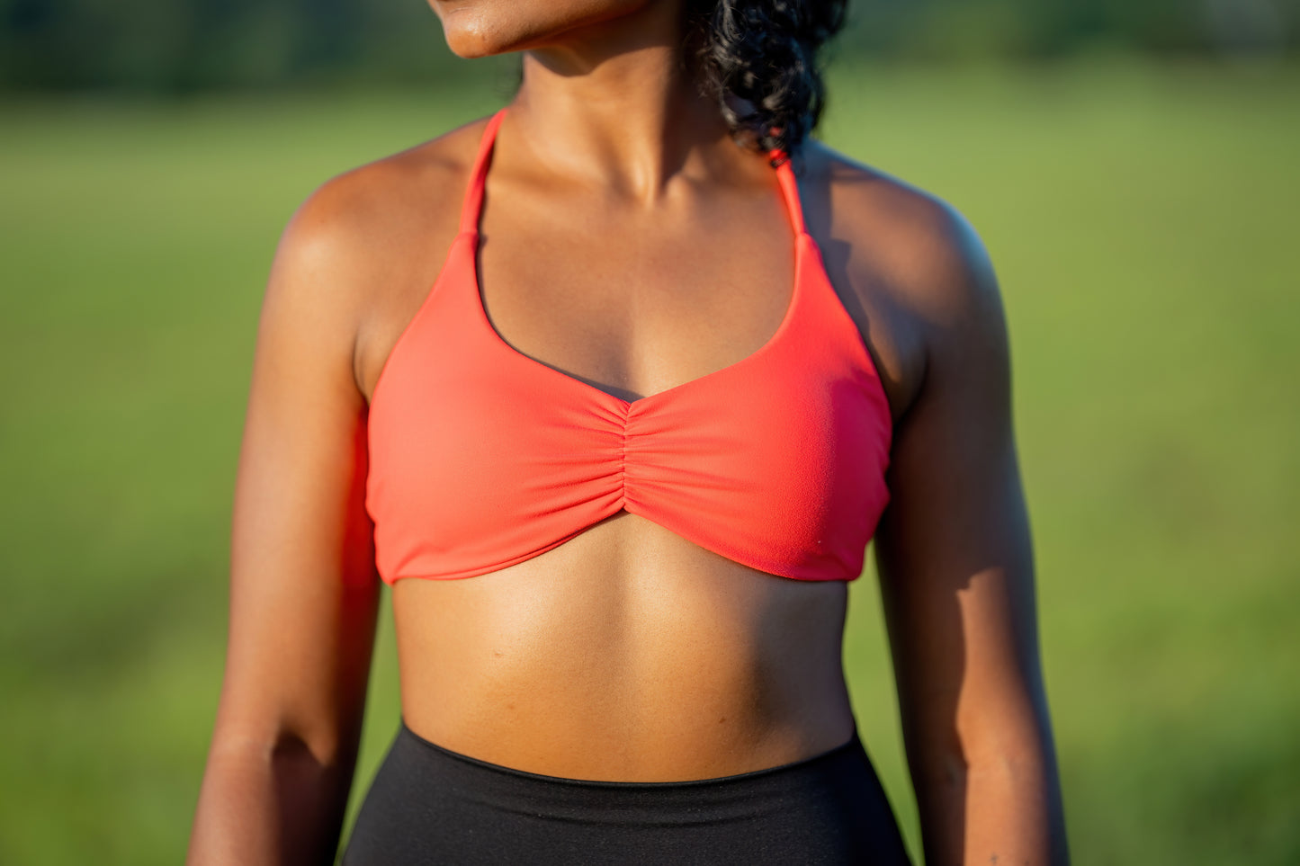 365 Ruched Sports Bra - Candy Red