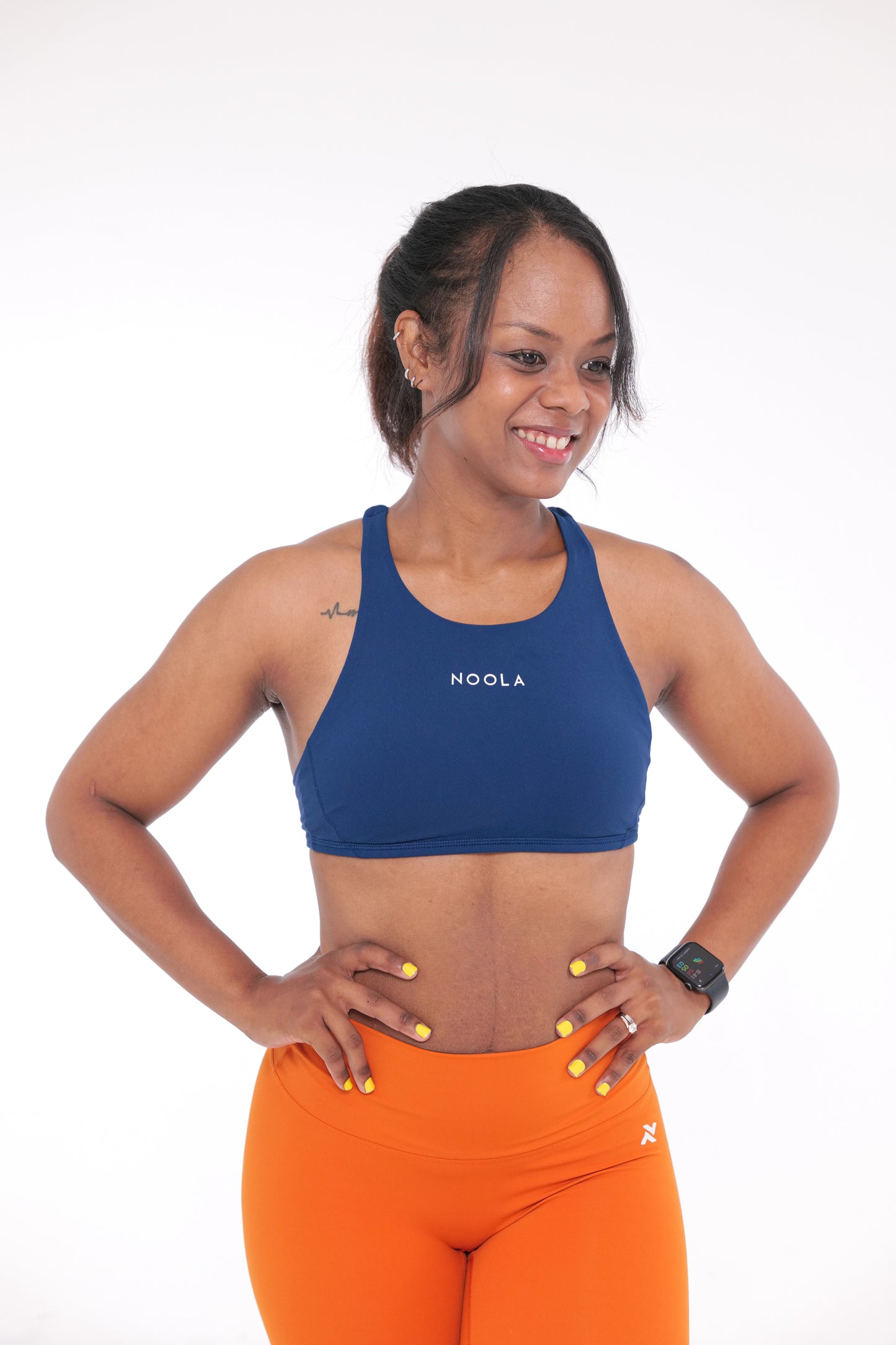 The Revival High-Neck Sports Bra: Earth